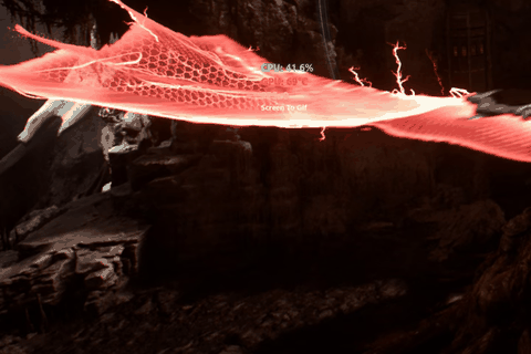 Lightware Monitor demo — overlay showing CPU, GPU temp, FPS, and game name in-game